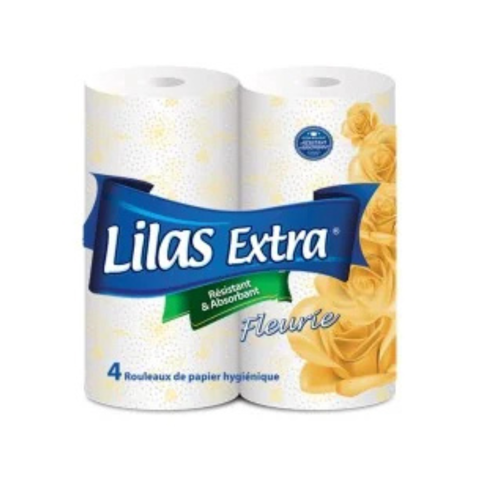 Pack De 4 Rouleaux Papier Hygienique Lilas Extra